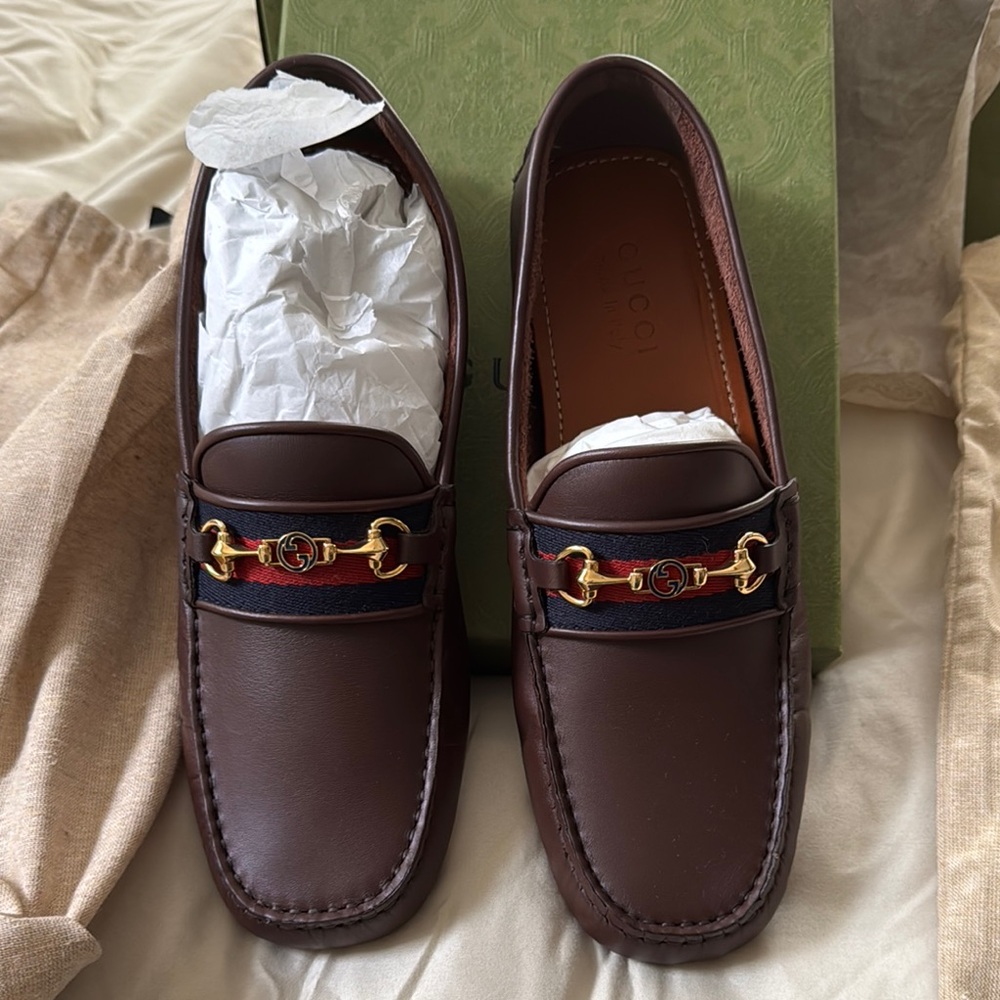Gucci Men's Brown Leather Loafers